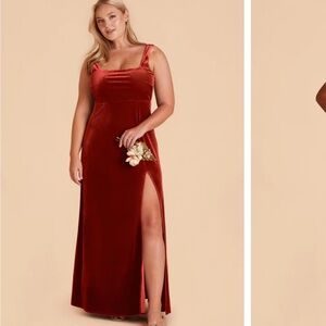 Birdy Grey Velvet Maxi Dress in Rich Red